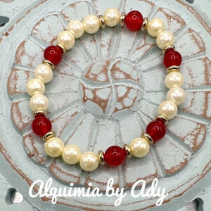 Alquimia Red and Cream Bracelet